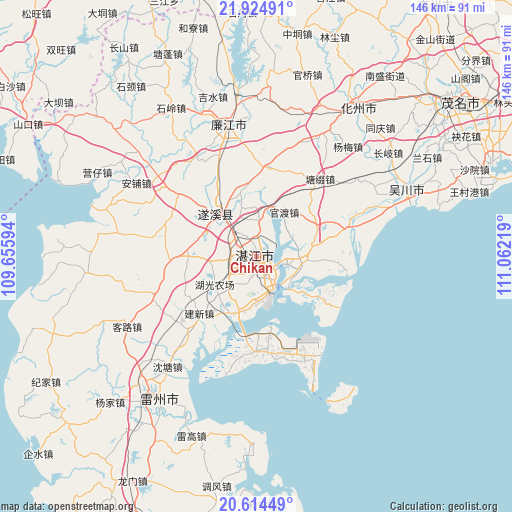 Chikan on map