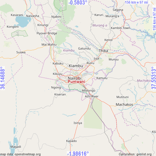 Pumwani on map
