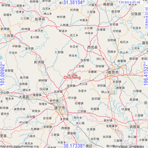 Chicheng on map