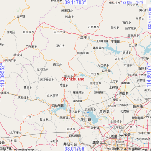 Chenzhuang on map