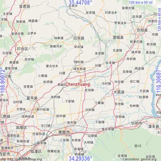 Chenzhuang on map