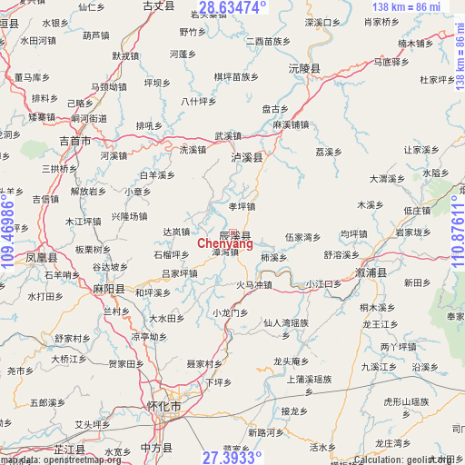 Chenyang on map