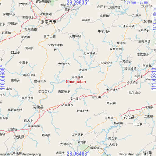 Chenjiatan on map