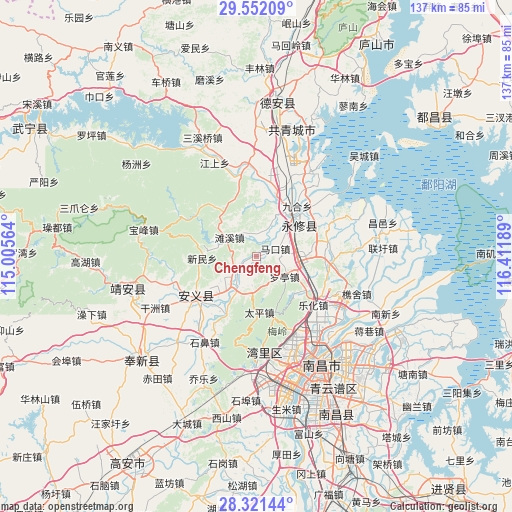 Chengfeng on map