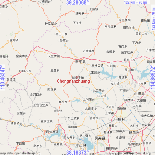 Chengnanzhuang on map