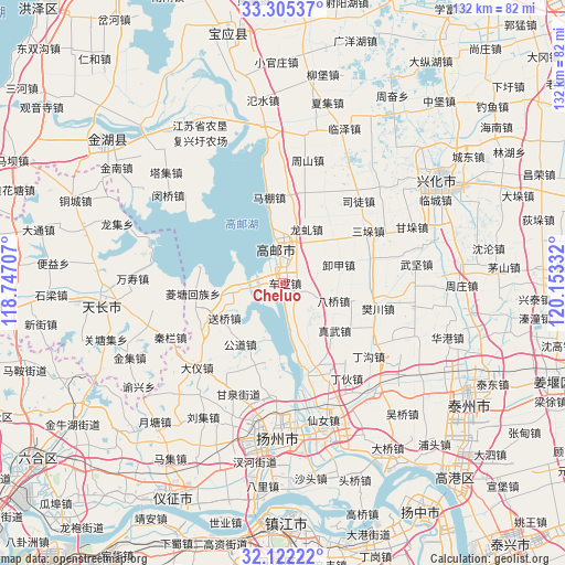 Cheluo on map