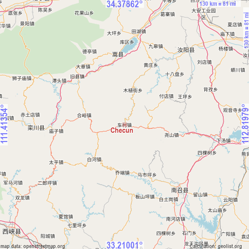 Checun on map