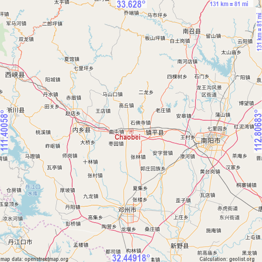 Chaobei on map