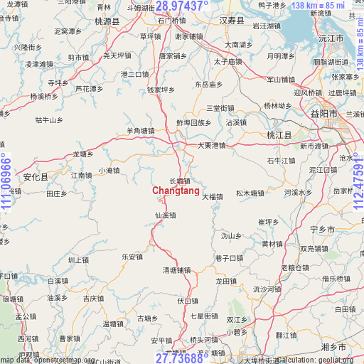 Changtang on map