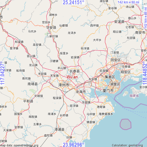 Wu’an on map