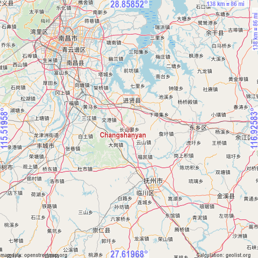 Changshanyan on map