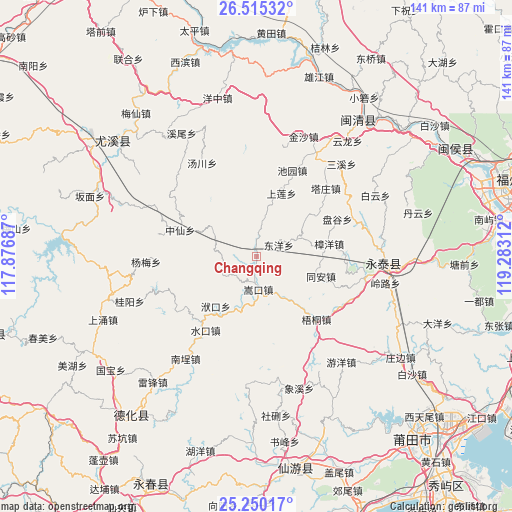 Changqing on map