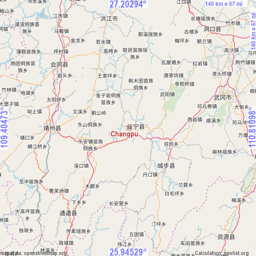 Changpu on map