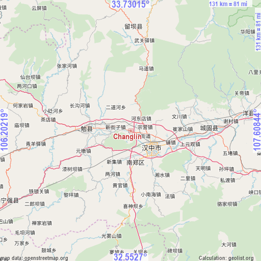 Changlin on map
