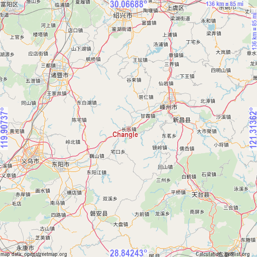 Changle on map