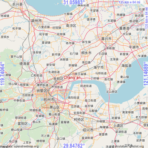 Chang’an on map