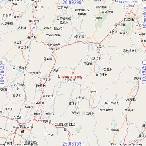 Chang’anying on map