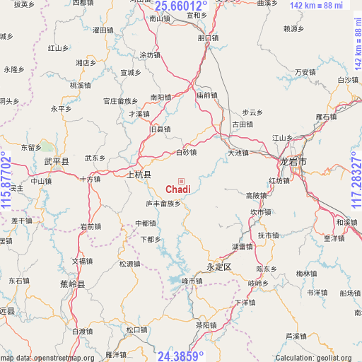 Chadi on map