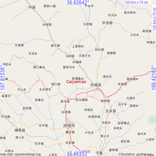 Caijiamiao on map