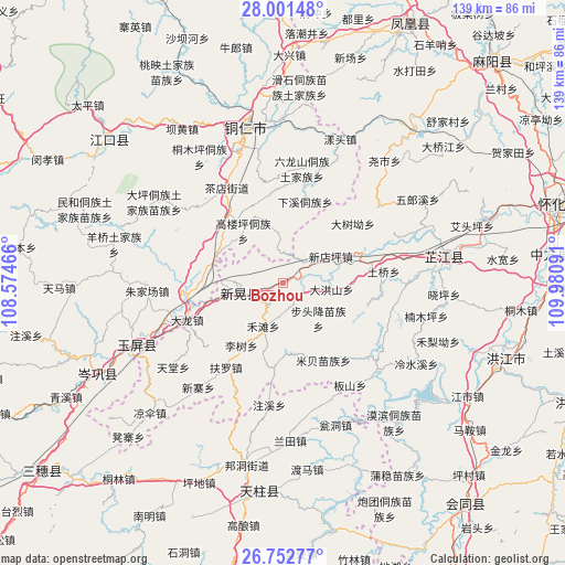 Bozhou on map