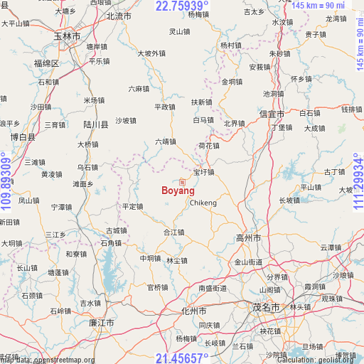 Boyang on map