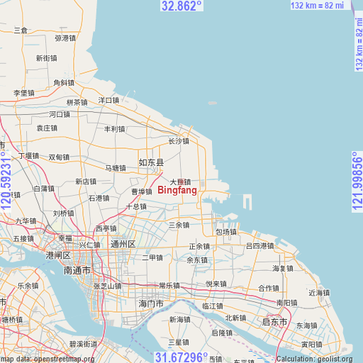 Bingfang on map