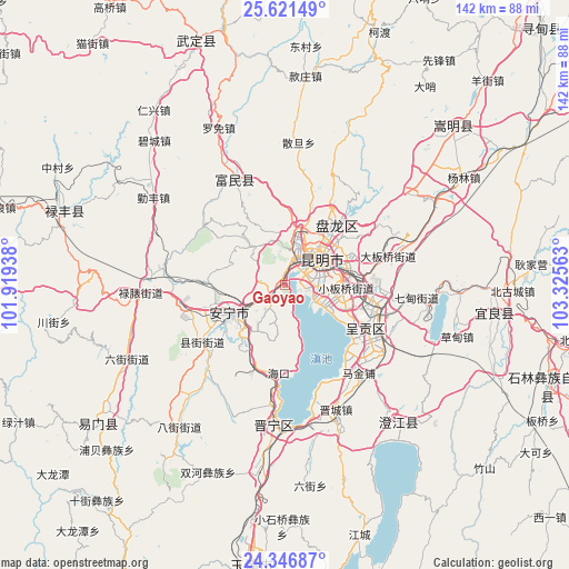 Gaoyao on map