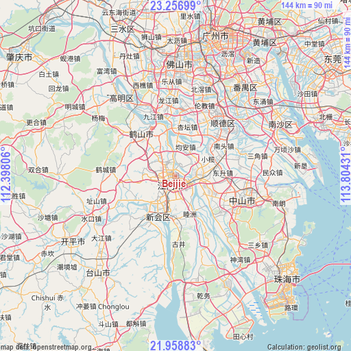 Beijie on map