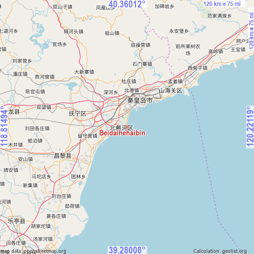 Beidaihehaibin on map