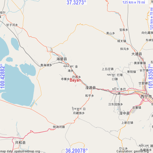 Bayan on map