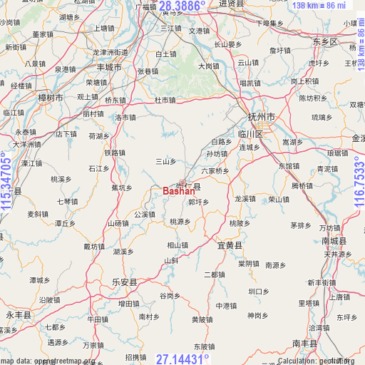 Bashan on map