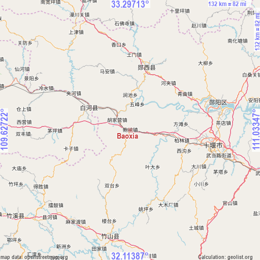 Baoxia on map