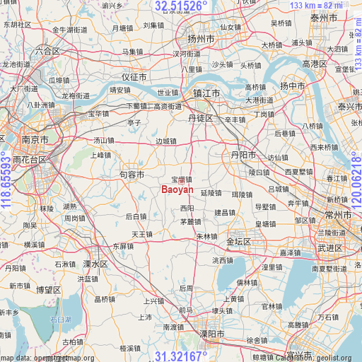 Baoyan on map