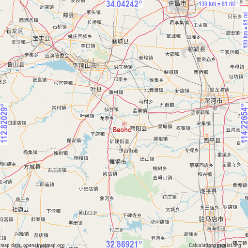 Baohe on map