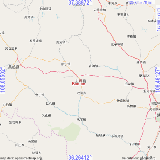 Bao’an on map