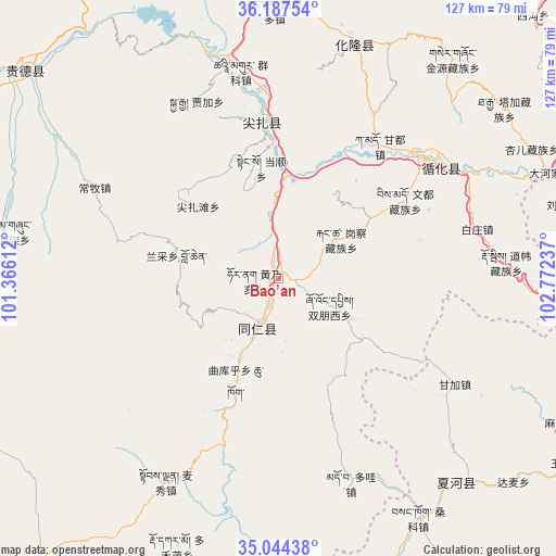 Bao’an on map