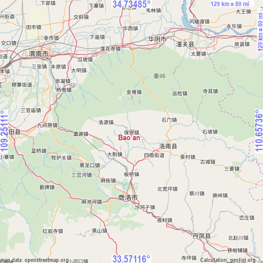 Bao’an on map