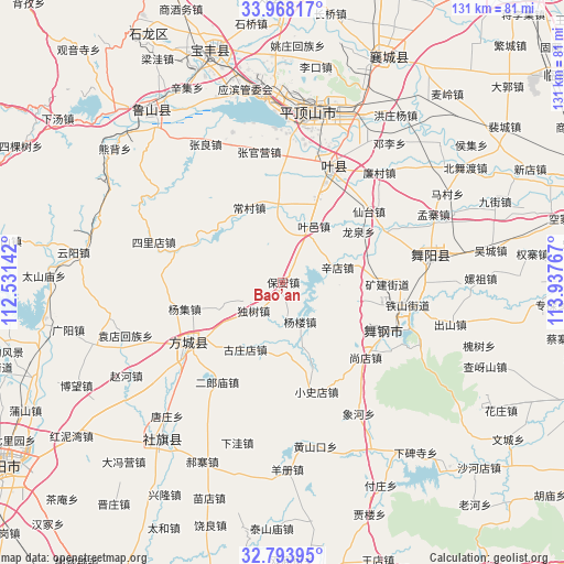 Bao’an on map