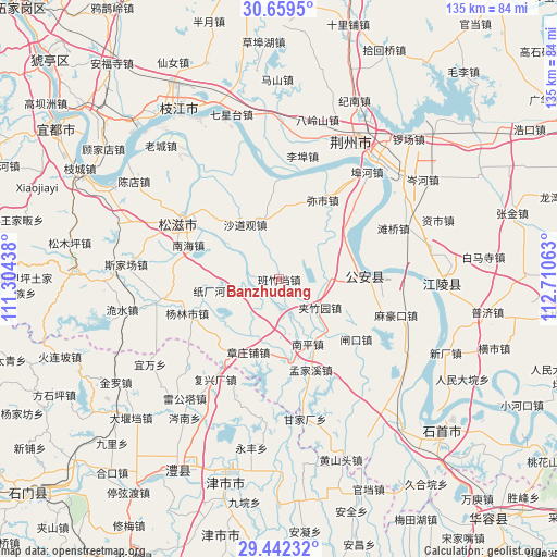 Banzhudang on map