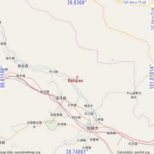 Banqiao on map