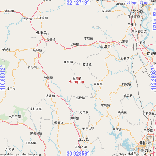 Banqiao on map