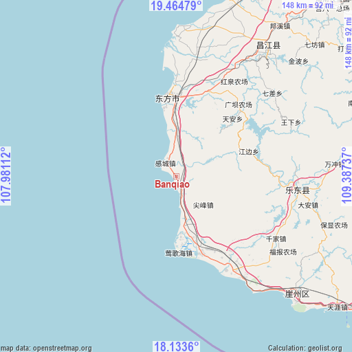 Banqiao on map