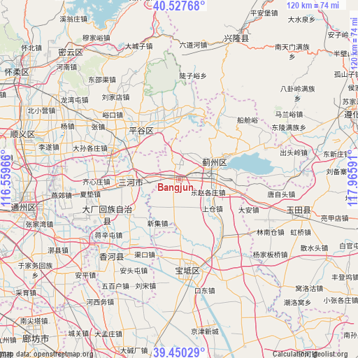 Bangjun on map