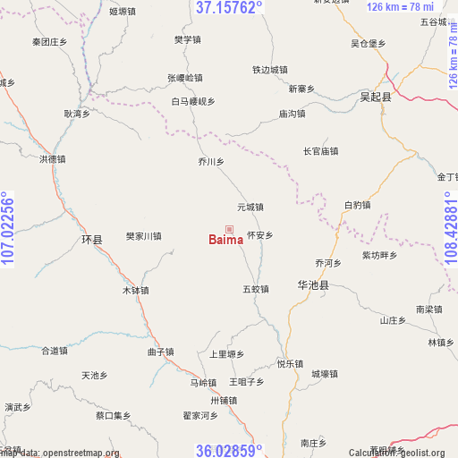 Baima on map