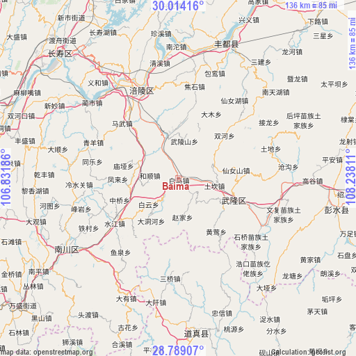 Baima on map