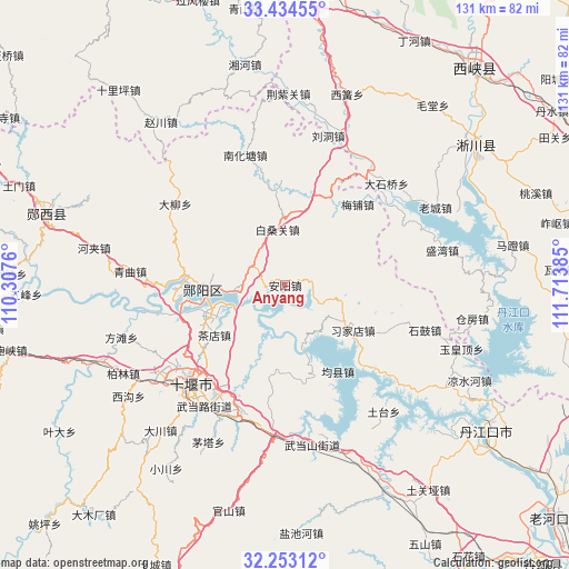 Anyang on map