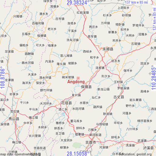 Angdong on map