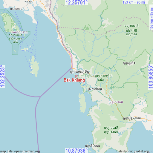 Bak Khlang on map