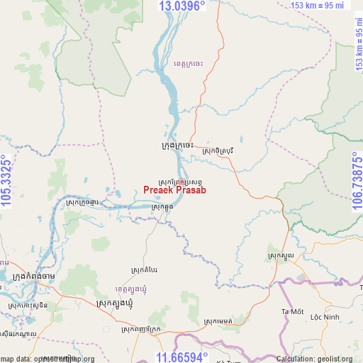 Preaek Prasab on map