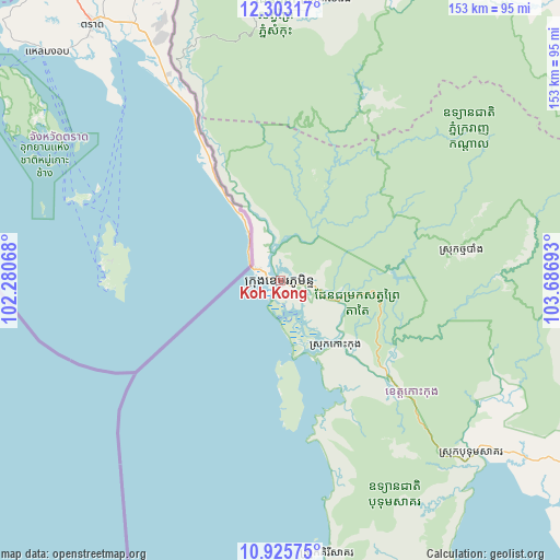 Koh Kong on map